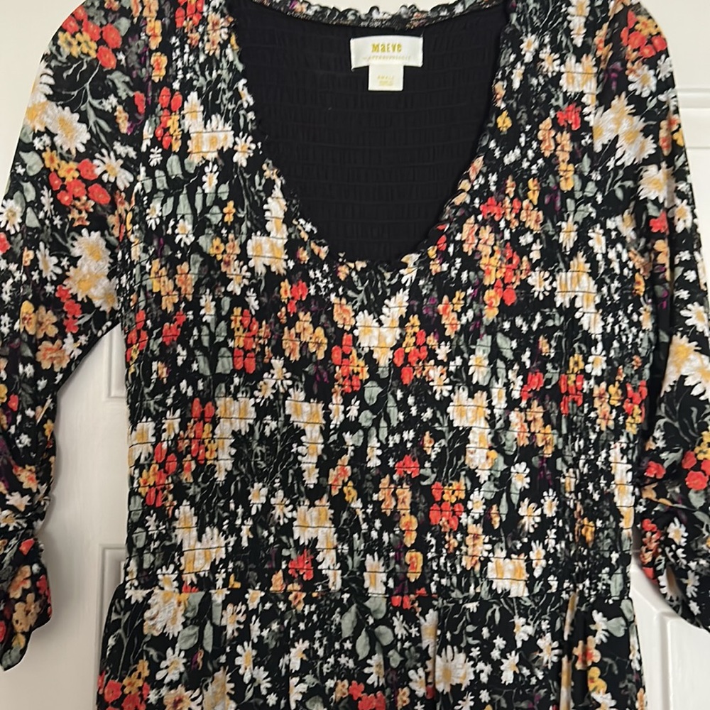 Maeve Smocked top Maxi dress anthropologie